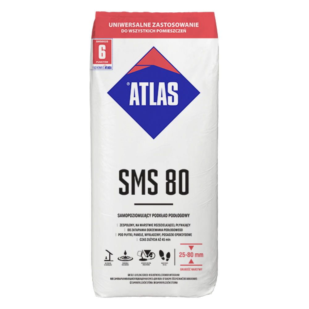 Самовирівнююча підлога АТLAS SMS 80 (25-80мм) 25кг Самовирівнююча підлога АТLAS SMS 80 (25-80мм) 25кг