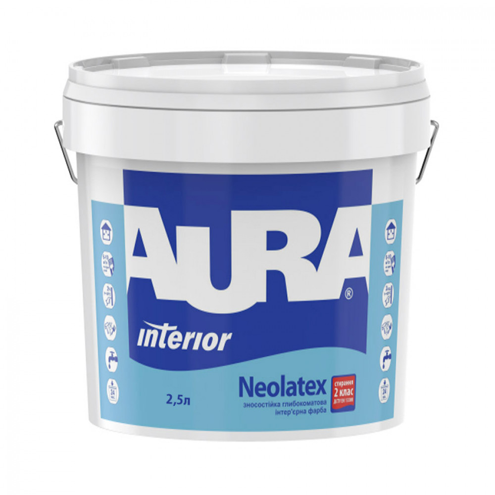 Фарба глибокоматова латексна AURA Neolatex TR 2,25л Фарба глибокоматова латексна AURA Neolatex TR 2,25л