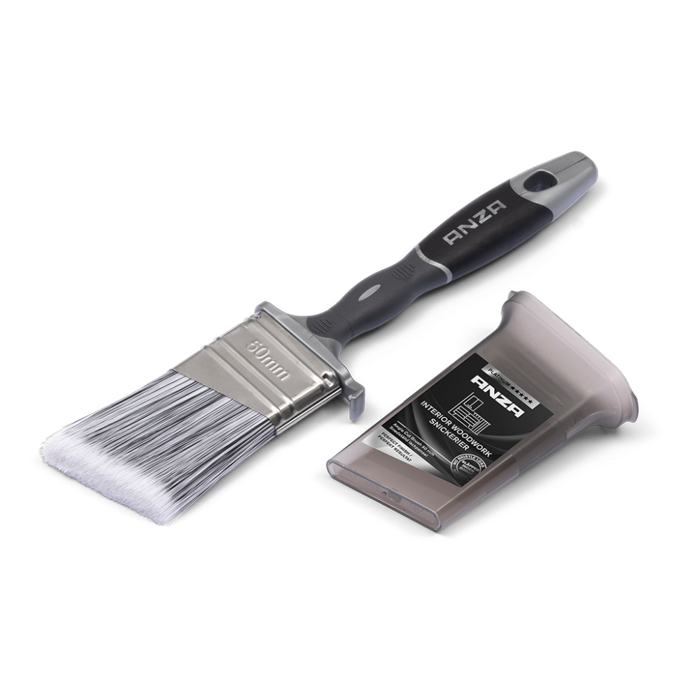 Кутова щітка з футляром Platinum Angle Cut Brush для фарбування деревини 35 мм Кутова щітка з футляром Platinum Angle Cut Brush для фарбування деревини 35 мм