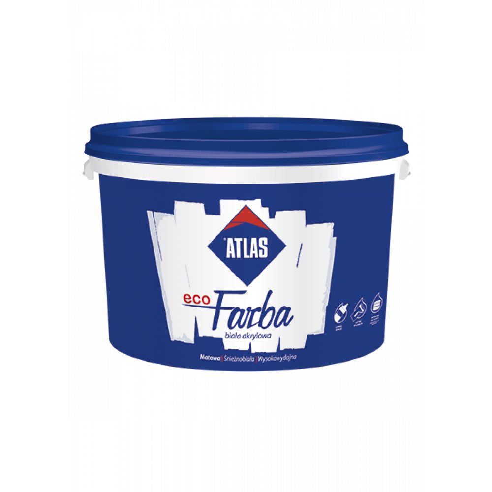 Фарба акрилова інтер'єрна АТLAS ecoFARBA 10л Фарба акрилова інтер'єрна АТLAS ecoFARBA 10л