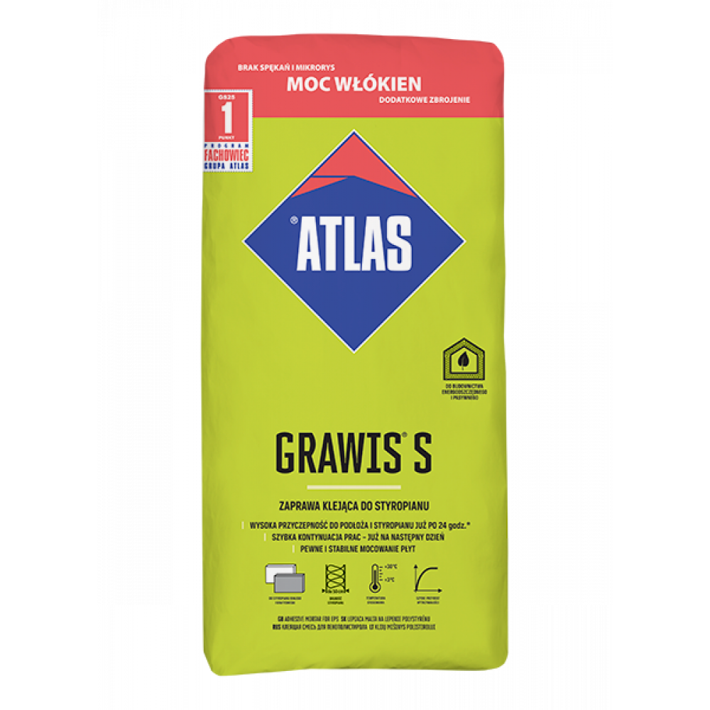 Клей для  приклейки  ATLAS GRAWIS S 25 кг  Клей для  приклейки  ATLAS GRAWIS S 25 кг