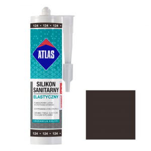 Герметик силіконовий санітарний ATLAS SILIKON ELASTYCZNY 124 темний венге 280ml Герметик силіконовий санітарний ATLAS SILIKON ELASTYCZNY 124 темний венге 280ml