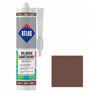 Герметик силіконовий санітарний ATLAS SILTON S 0023 коричневий  280ml