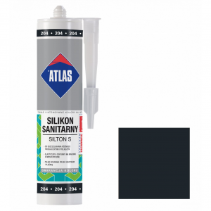 Герметик силіконовий санітарний ATLAS SILTON S 0204 чорний 280ml