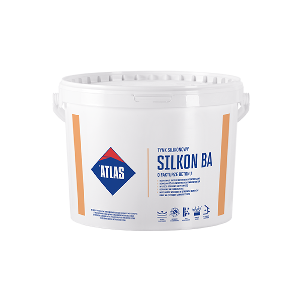 Штукатурка декоративна силіконова з фактурою бетону ATLAS SILKON BA  20кг Штукатурка декоративна силіконова з фактурою бетону ATLAS SILKON BA  20кг