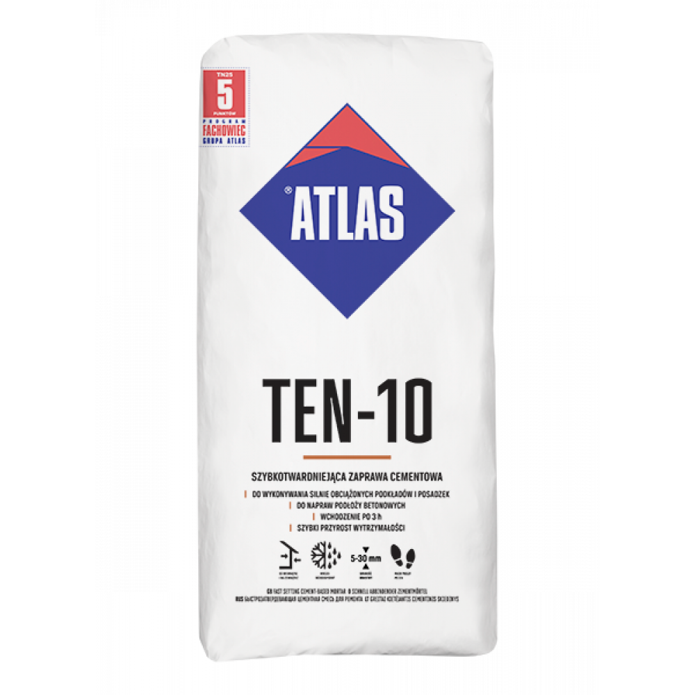 Суміш швидкотвердіюча  АТLAS TEN 10 25кг Суміш швидкотвердіюча  АТLAS TEN 10 25кг