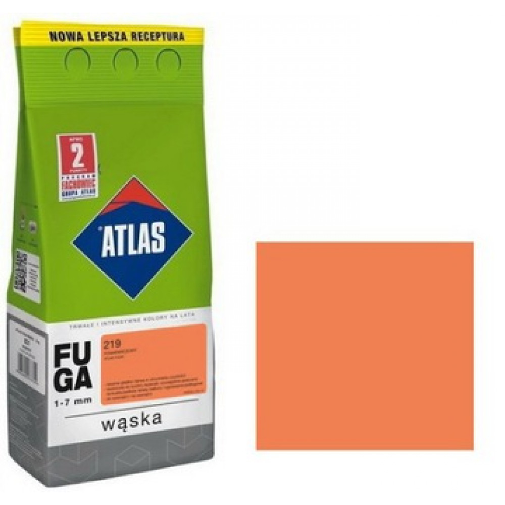 Фуга  АТLAS WASKA (1-7mm) 219 апельсиновий 2кг Фуга  АТLAS WASKA (1-7mm) 219 апельсиновий 2кг
