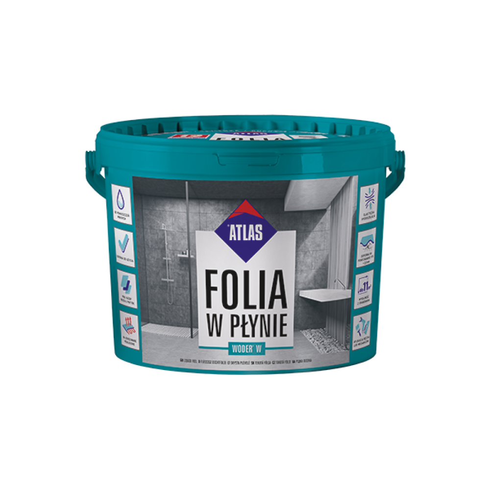 Гидроизоляция эластичная однокомпонентная ATLAS WODER W  4,5 кг Гидроизоляция эластичная однокомпонентная ATLAS WODER W  4,5 кг