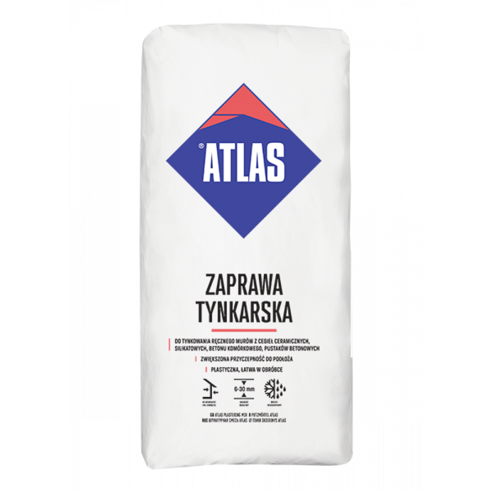 Штукатурка цементно-вапняна ATLAS ZT-25  25кг  Штукатурка цементно-вапняна ATLAS ZT-25  25кг