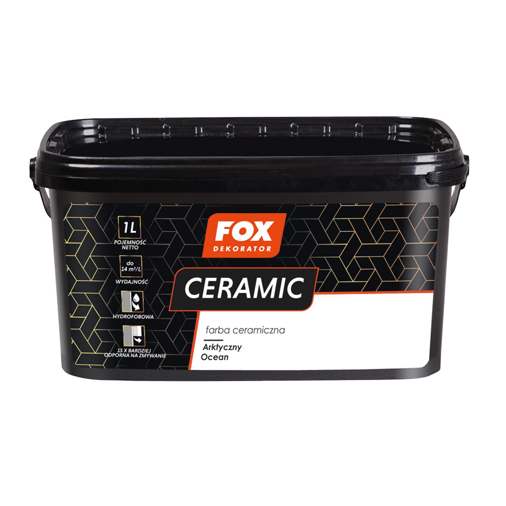 Фарба керамічна 011 Arktyczny ocean (біла) FOX DEKORATOR 1l Фарба керамічна 011 Arktyczny ocean (біла) FOX DEKORATOR 1l