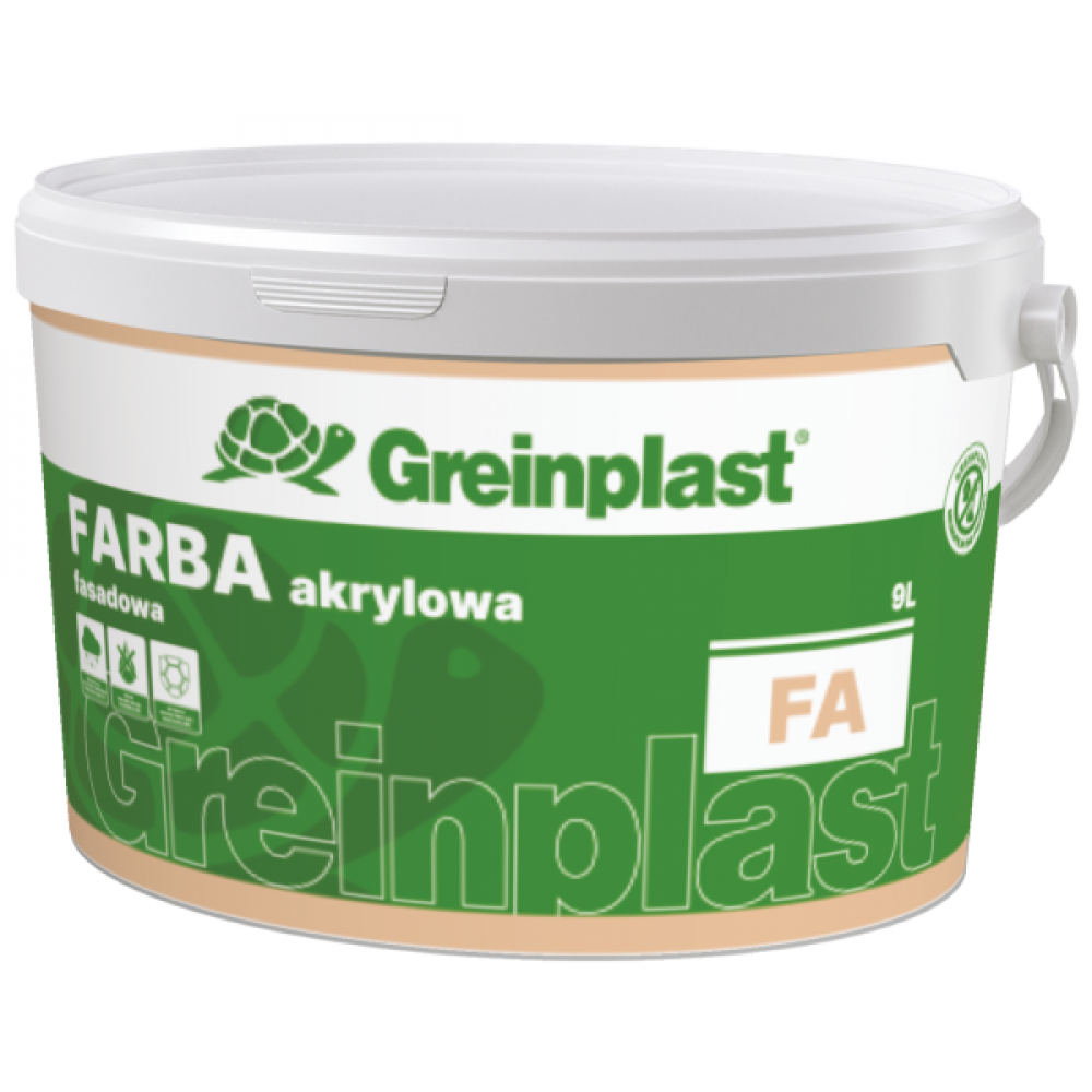 Фарба фасадна акрилова FA BAZA В GREINPLAST 9л  Фарба фасадна акрилова FA BAZA В GREINPLAST 9л
