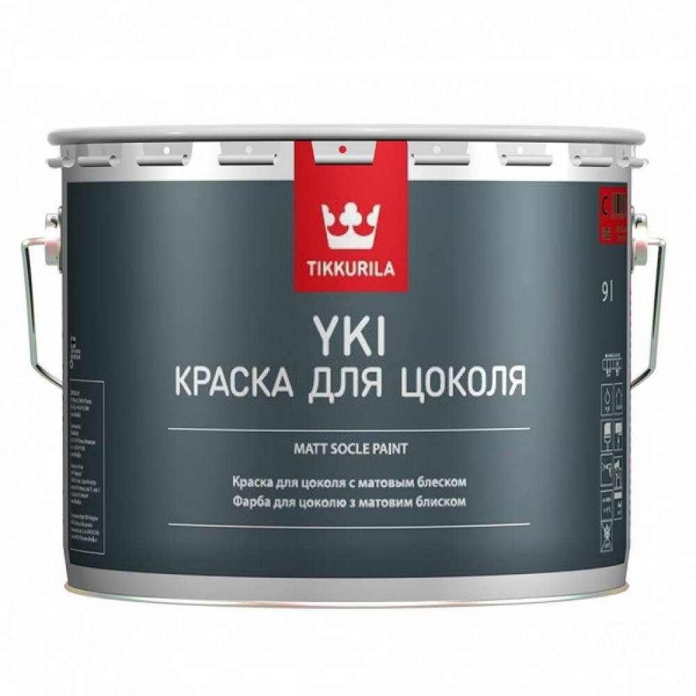 Фарба для цоколя Юкі базис А  матова TIKKURILA  9л Фарба для цоколя Юкі базис А  матова TIKKURILA  9л