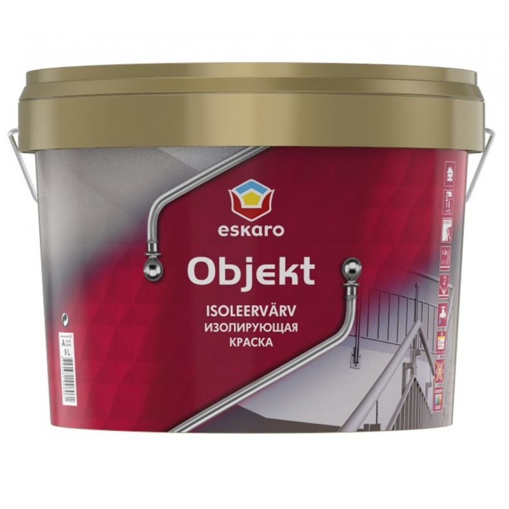 Фарба ізоляційна латексна Objekt  ESKARO 9,0л. Фарба ізоляційна латексна Objekt  ESKARO 9,0л.