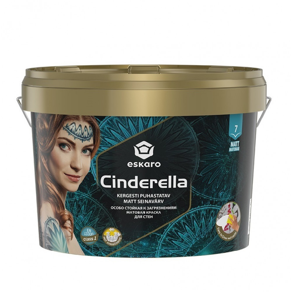 Фарба матова до стелі та стін Cinderella ESKARO 2,7л Фарба матова до стелі та стін Cinderella ESKARO 2,7л