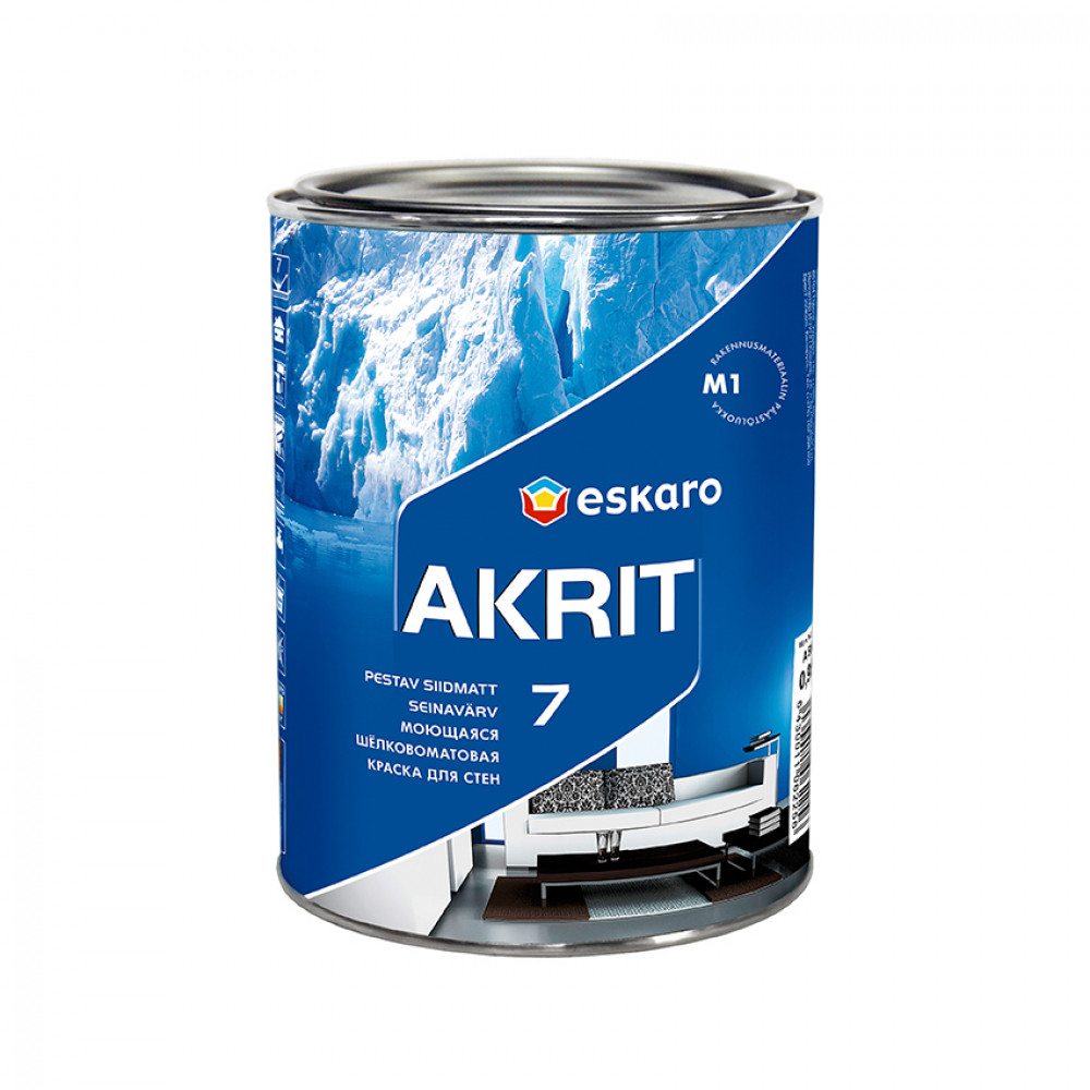 Фарба шовкоматова Akrit 7 ESKARO 0,95л Фарба шовкоматова Akrit 7 ESKARO 0,95л