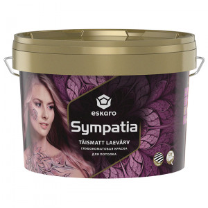 Фарба водоемульсійна для стелі Sympatia ESKARO 2,85л Фарба водоемульсійна для стелі Sympatia ESKARO 2,85л