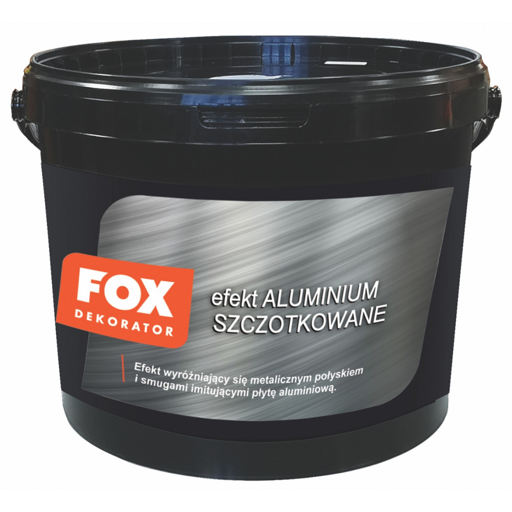 Декоративна штукатурка FOX DEKORATOR EFEKT ALUMINIUM SZCZOTKOWANE UA zestaw na 10m2 Декоративна штукатурка FOX DEKORATOR EFEKT ALUMINIUM SZCZOTKOWANE UA zestaw na 10m2