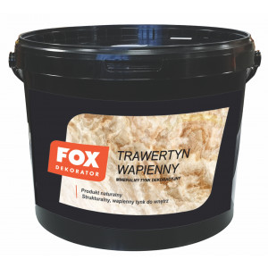 Декоративна штукатурка FOX DEKORATOR TRAWERTYN WAPIENNY drobny ziarno 10kg Декоративна штукатурка FOX DEKORATOR TRAWERTYN WAPIENNY drobny ziarno 10kg