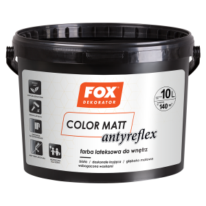 Фарба латексна внутрішня FOX DEKORATOR Color Matt ANTYREFLEX біла 2,5л. Фарба латексна внутрішня FOX DEKORATOR Color Matt ANTYREFLEX біла 2,5л.