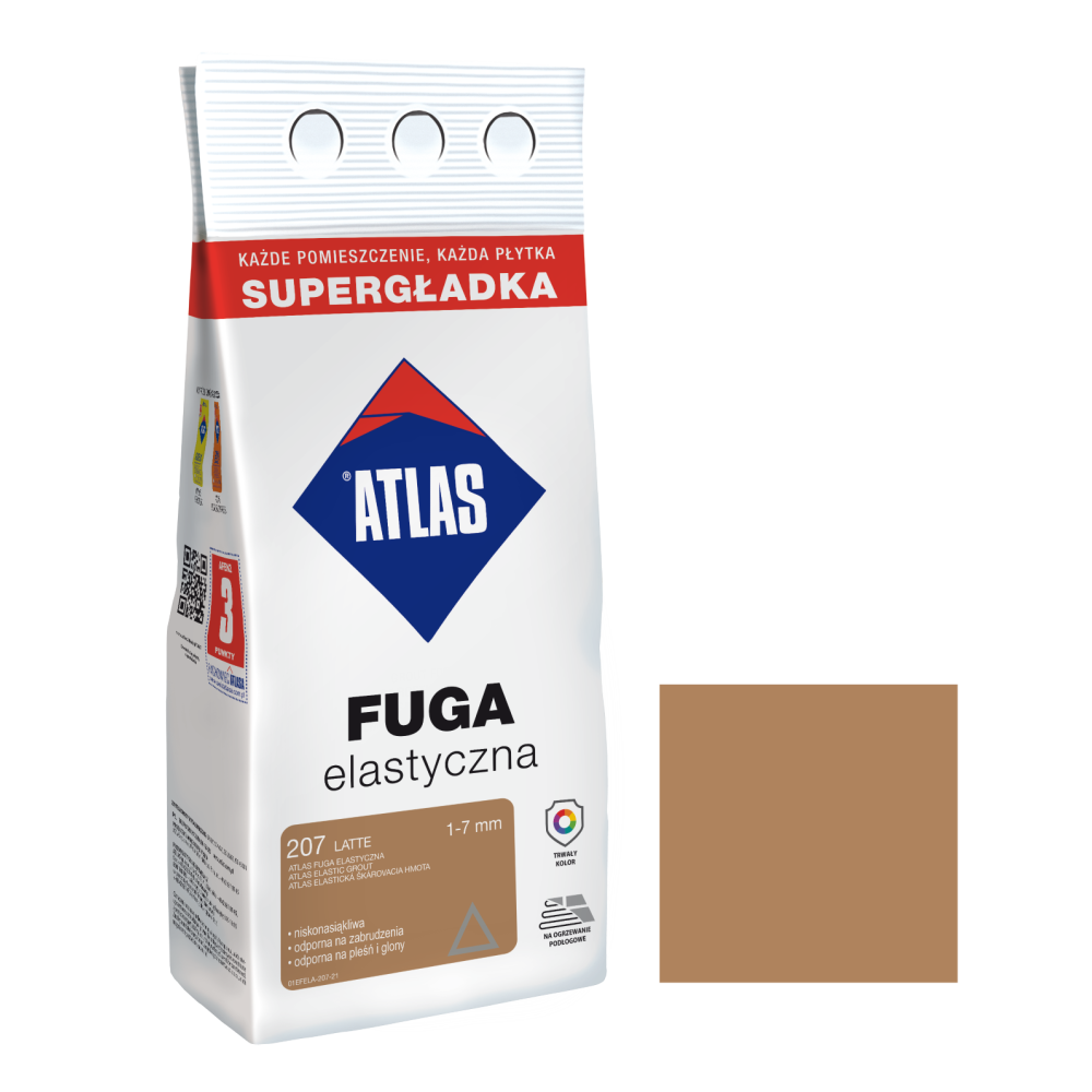 Фуга  АТЛАС ELASTYCZNA  (1-7мм) 207 лате 2кг Фуга  АТЛАС ELASTYCZNA  (1-7мм) 207 лате 2кг
