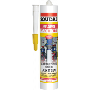 Герметик високотемпературний силіконовий SOUDAL GASKETSEAL t 285 280мл Герметик високотемпературний силіконовий SOUDAL GASKETSEAL t 285 280мл