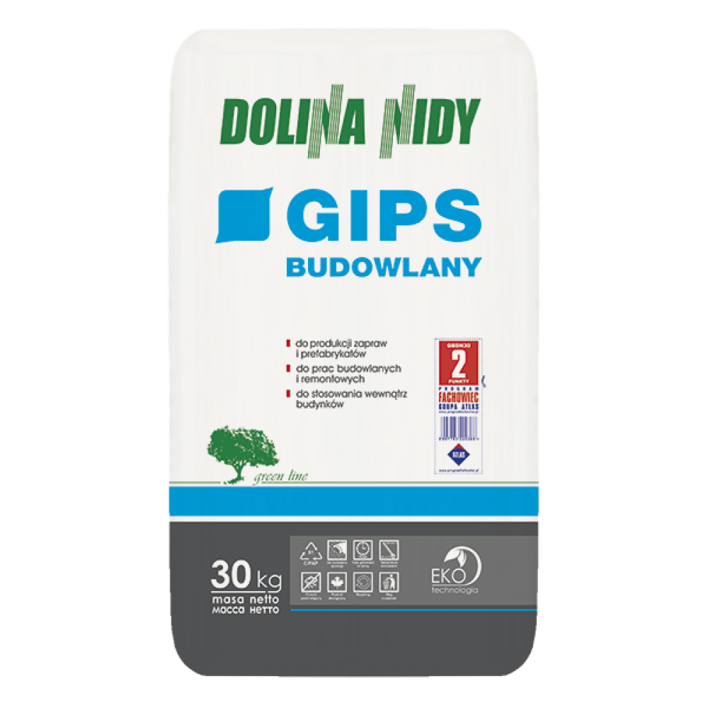 Гіпс будівельний ATLAS DOLINA NIDY 30кг Гіпс будівельний ATLAS DOLINA NIDY 30кг