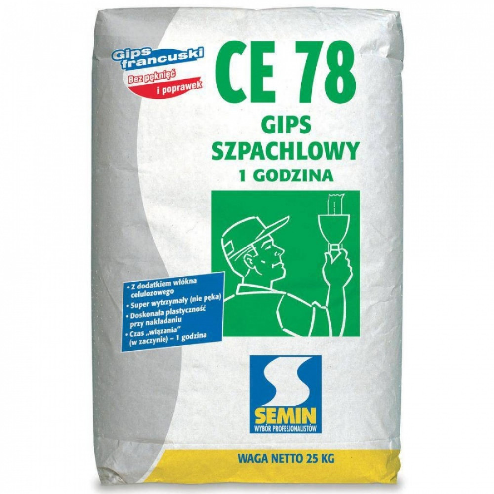 Гіпс шпакльовий СЕ-78 SEMIN 25 кг Гіпс шпакльовий СЕ-78 SEMIN 25 кг