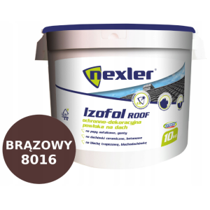 Фарба для даху NEXLER Izofol Roof коричневий (8016) 10кг. Фарба для даху NEXLER Izofol Roof коричневий (8016) 10кг.