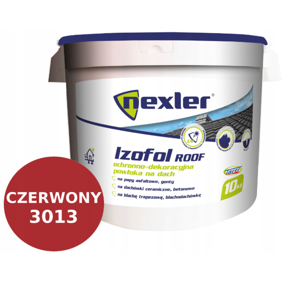 Фарба для даху NEXLER Izofol Roof червоний (3013) 10кг. Фарба для даху NEXLER Izofol Roof червоний (3013) 10кг.