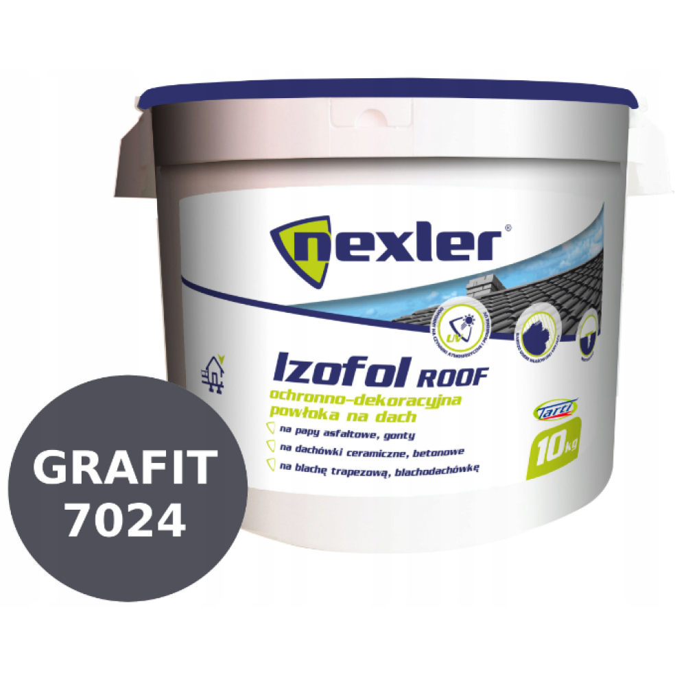 Фарба для даху NEXLER Izofol Roof графітовий (7024) 10кг. Фарба для даху NEXLER Izofol Roof графітовий (7024) 10кг.