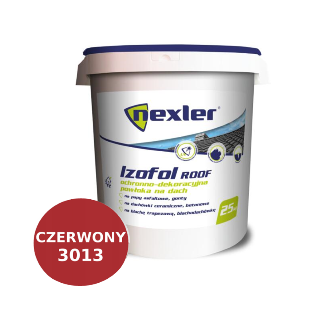 Фарба для даху NEXLER Izofol Roof червоний (3013) 25кг. Фарба для даху NEXLER Izofol Roof червоний (3013) 25кг.