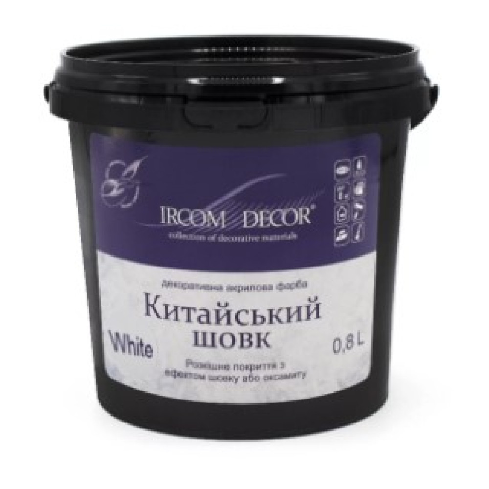 Декоративна фарба Китайський шовк білий Ірком 0,8 л Декоративна фарба Китайський шовк білий Ірком 0,8 л