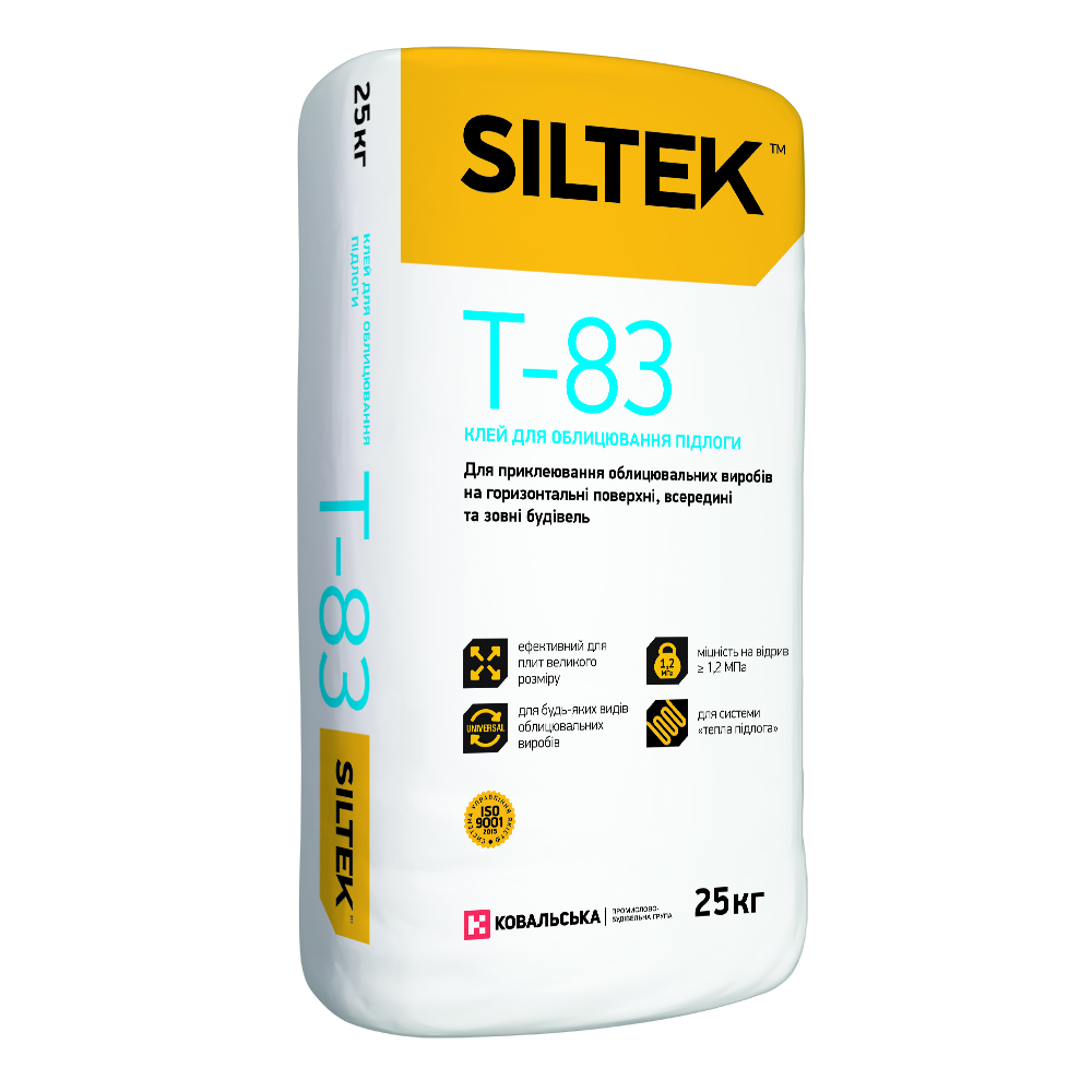 Клей для облицювання Т-83 SILTEK 25кг Клей для облицювання Т-83 SILTEK 25кг