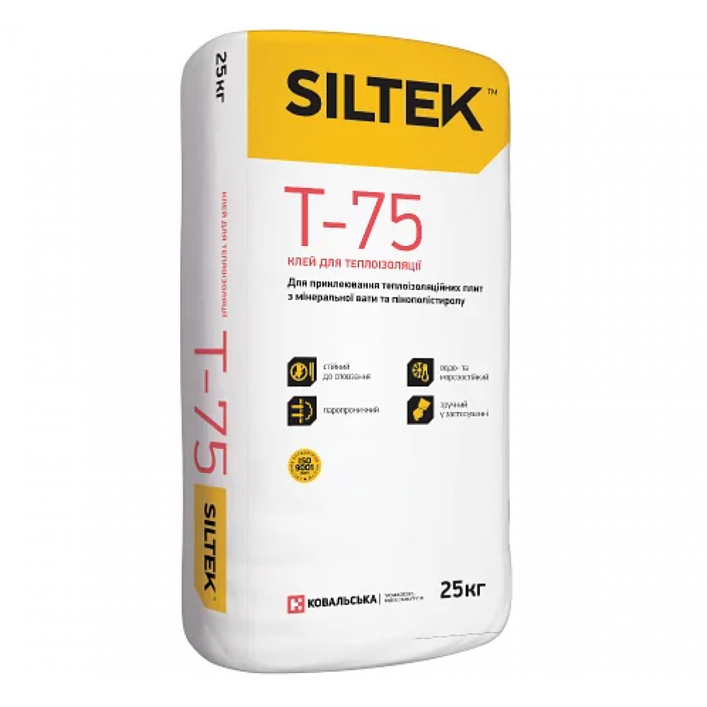 Клей для системи теплоізоляції Т-75 SILTEK 25кг  Клей для системи теплоізоляції Т-75 SILTEK 25кг