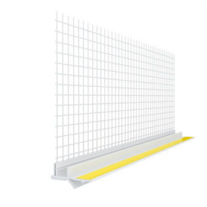 Кутник привіконний з сіткою PVC 6/2400  А/03 ATLAS білий (20шт/уп) Кутник привіконний з сіткою PVC 6/2400  А/03 ATLAS білий (20шт/уп)