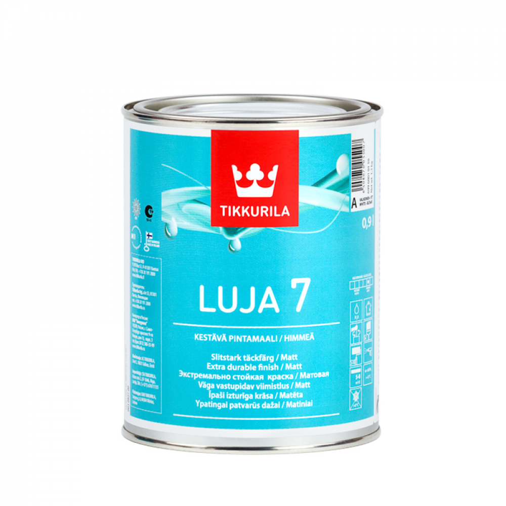 Краска покрывная Луя матовая TIKKURILA базис А 0.9 л Краска покрывная Луя матовая TIKKURILA базис А 0.9 л