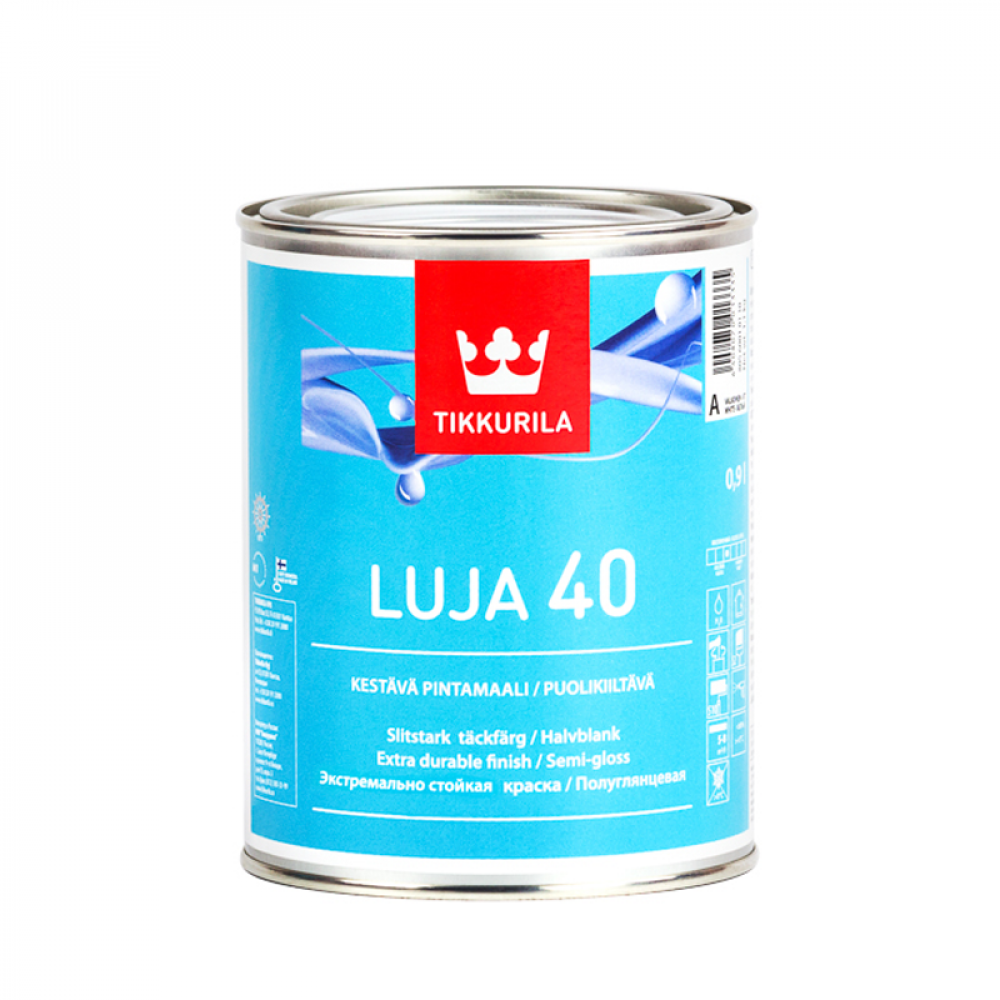 Фарба покривна Луя TIKKURILA напівглянцева базіс А 0,9л Фарба покривна Луя TIKKURILA напівглянцева базіс А 0,9л