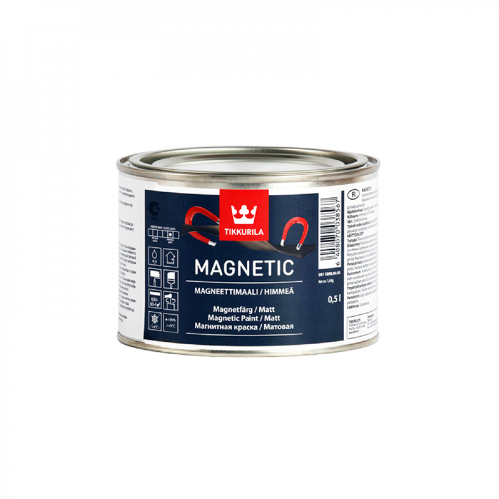 Краска магнитная Магнетик TIKKURILA 0,5л Краска магнитная Магнетик TIKKURILA 0,5л