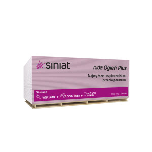 Гіпсокартон  NIDA FIRE PLUS вогнестійкий 1200х2600  Plato 12,5мм