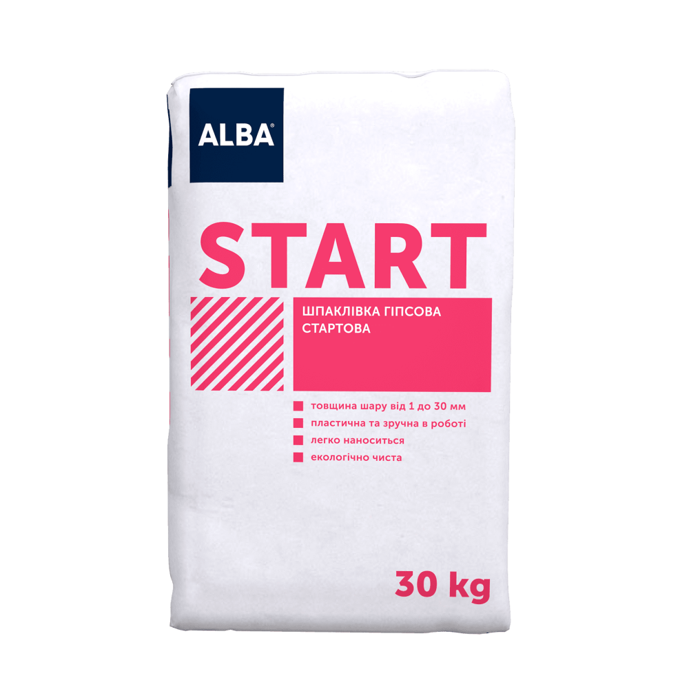 Шпаклівка гіпсова START Альба 050 30 кг  Шпаклівка гіпсова START Альба 050 30 кг