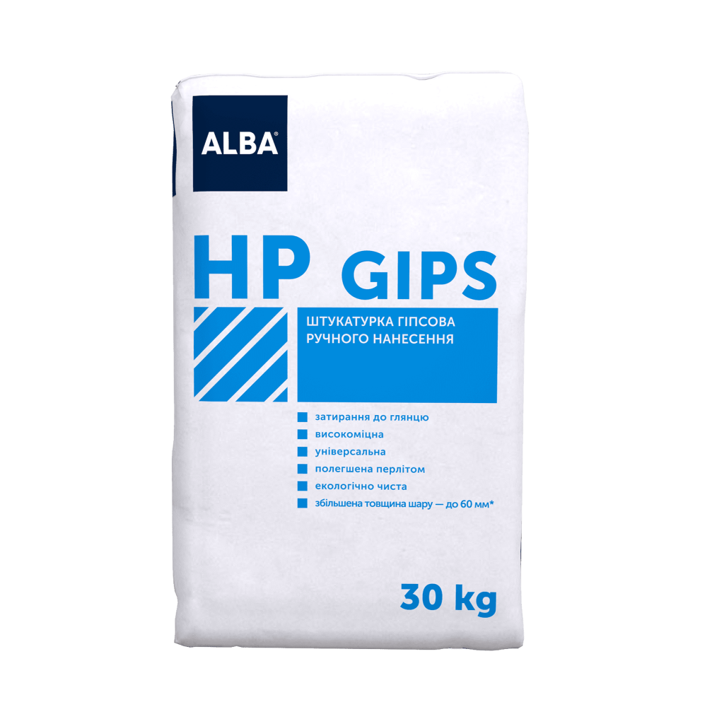 Штукатурка гіпсова НР GIPS Альба 30 кг Штукатурка гіпсова НР GIPS Альба 30 кг