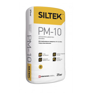 Штукатурка цементно-вапняна РМ-10 SILTEK сіра  25кг