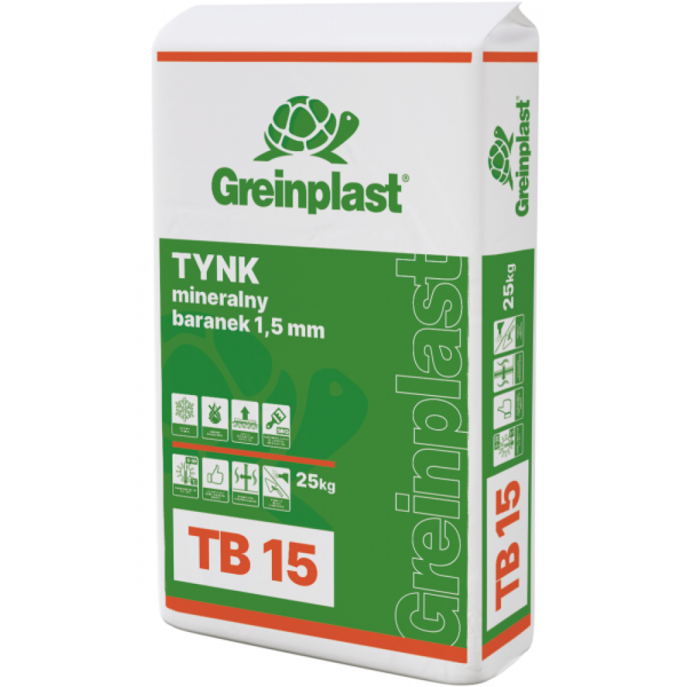 Штукатурка мінеральна транспорентна баранек 1,5 мм GREINPLAST ТВ 15, 25 кг Штукатурка мінеральна транспорентна баранек 1,5 мм GREINPLAST ТВ 15, 25 кг