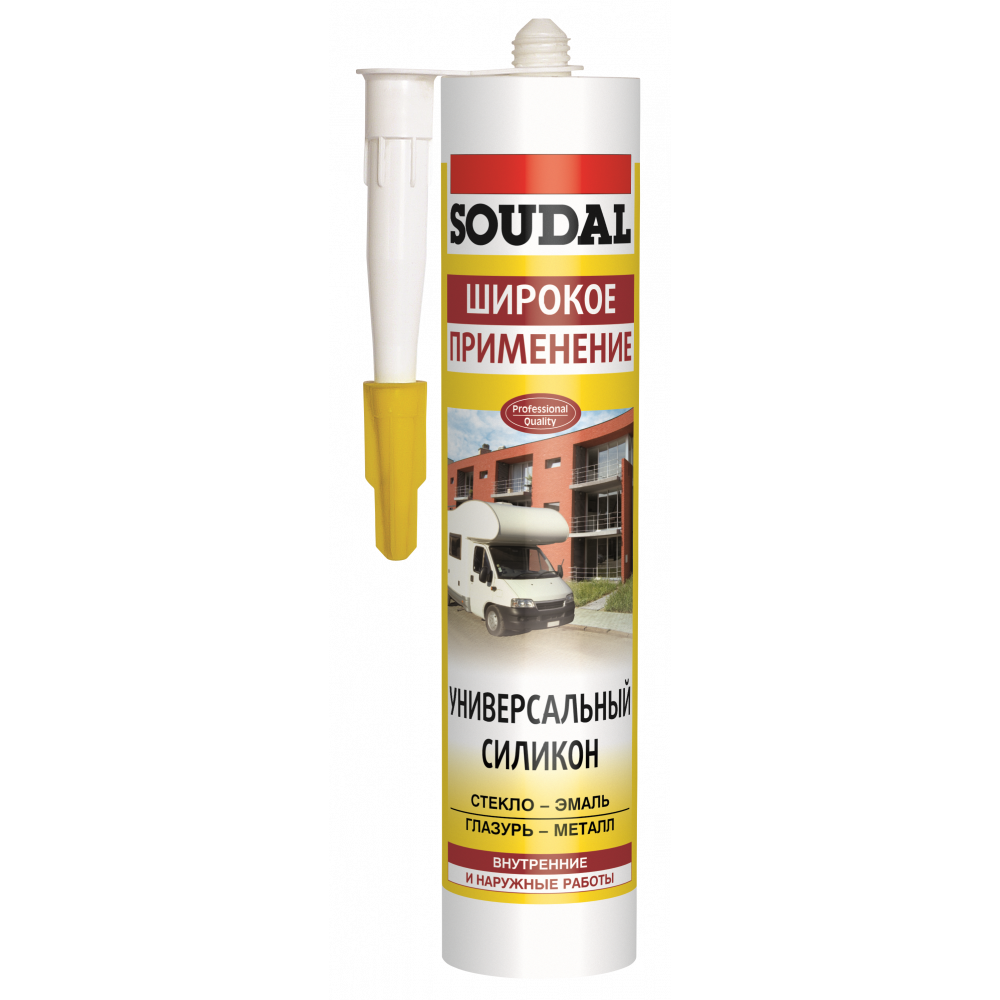 Герметик силіконовий універсальний сірий SOUDAL 280мл Герметик силіконовий універсальний сірий SOUDAL 280мл