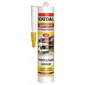 Герметик силіконовий універсальний бежевий SOUDAL 280мл Герметик силіконовий універсальний бежевий SOUDAL 280мл