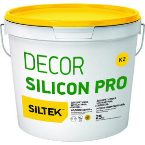 Штукатурка сіліконова баранек 1,5мм SILTEK DECOR SILICON PRO 25 кг Штукатурка сіліконова баранек 1,5мм SILTEK DECOR SILICON PRO 25 кг