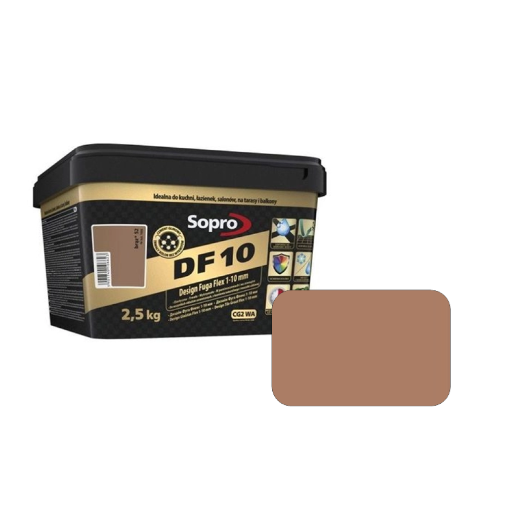 Фуга SOPRO DF10 52 коричневий  2,5кг Фуга SOPRO DF10 52 коричневий  2,5кг