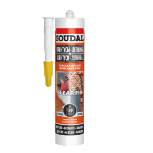 Клей монтажний прозорий SOUDAL CLEAR FIX  280мл Клей монтажний прозорий SOUDAL CLEAR FIX  280мл