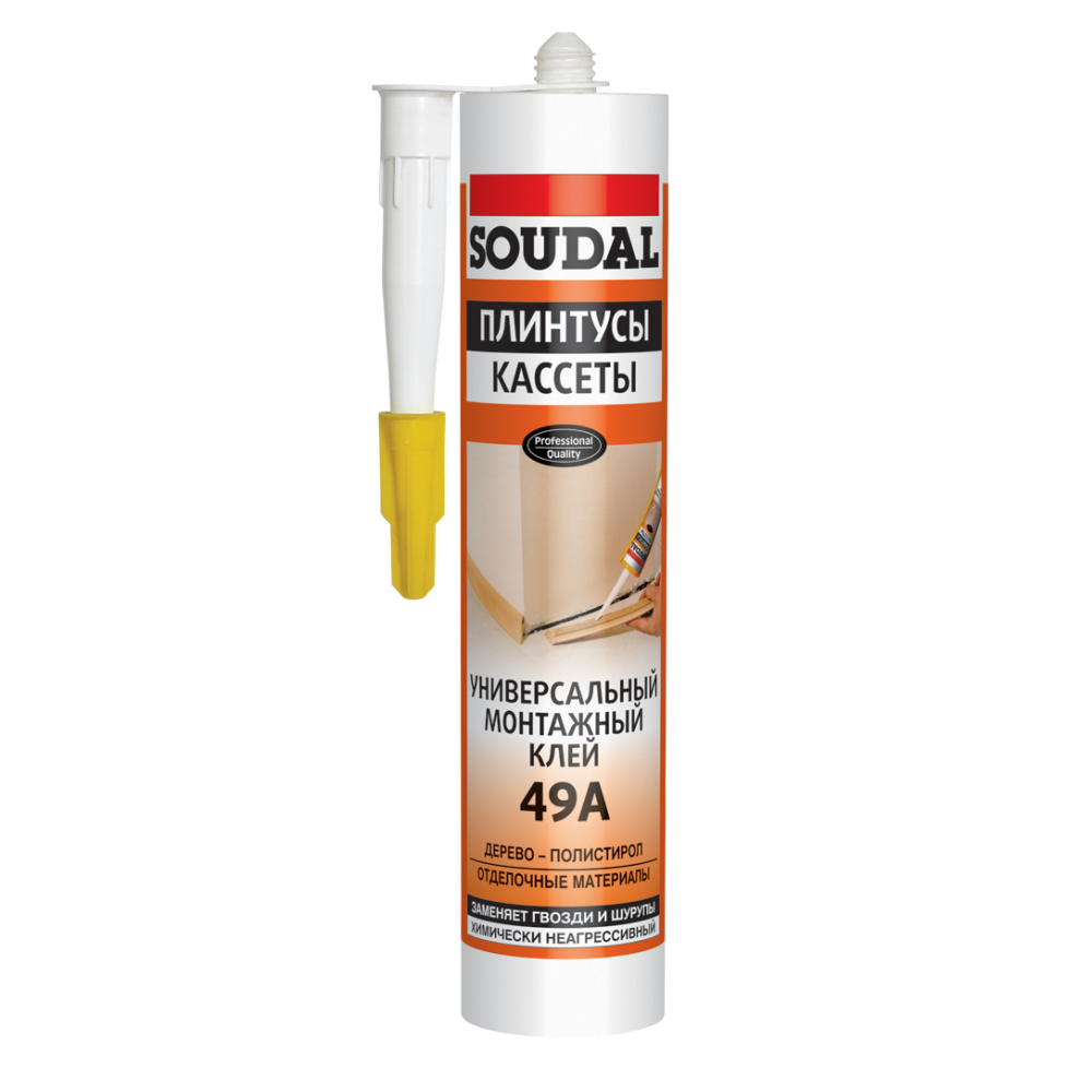 Клей монтажний  49А SOUDAL 280мл Клей монтажний  49А SOUDAL 280мл