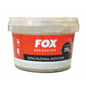 Шпаклівка для дерева FOX DEKORATOR Profesionalna akrylowa 02 sosna 350g  Шпаклівка для дерева FOX DEKORATOR Profesionalna akrylowa 02 sosna 350g